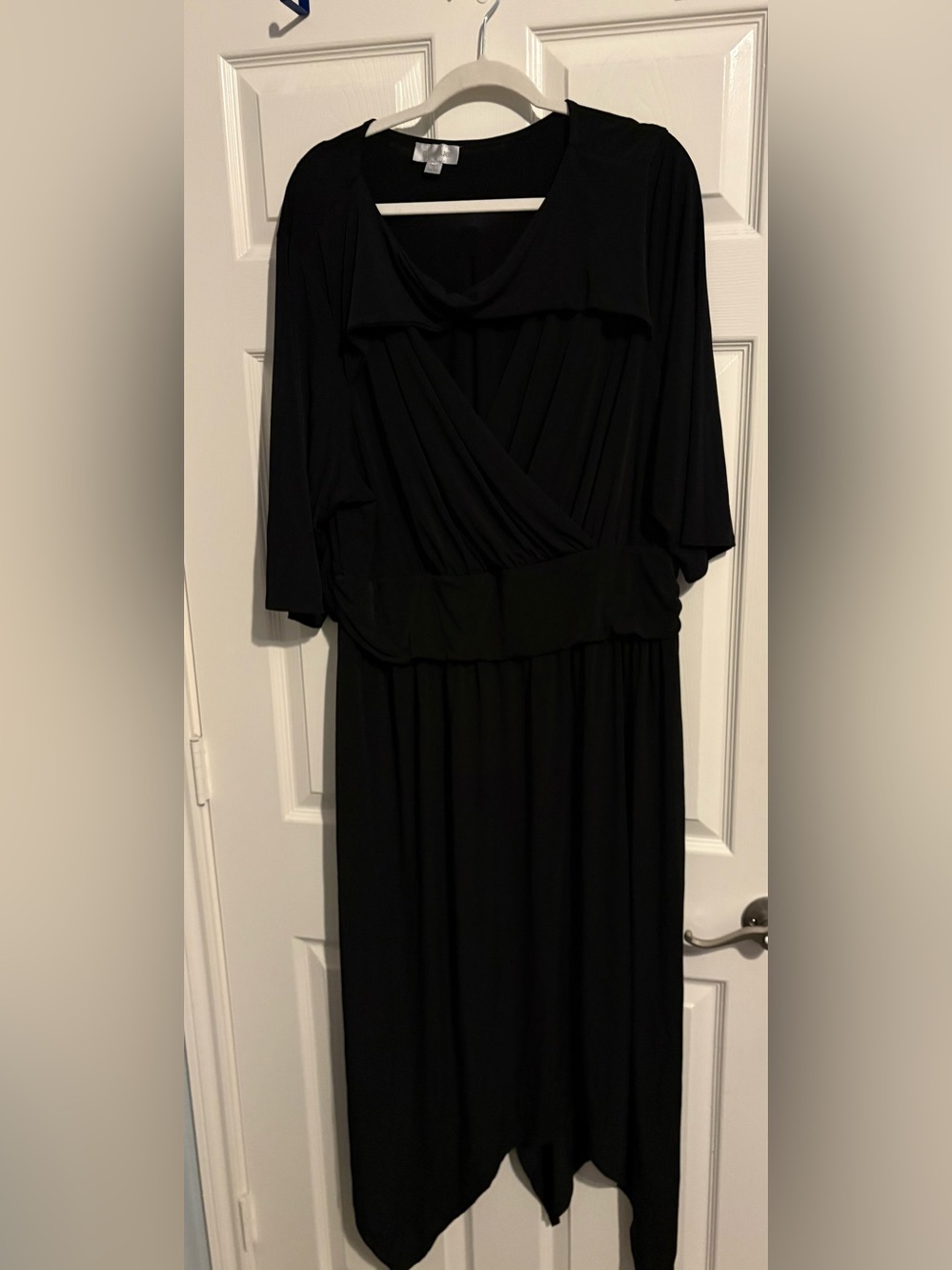 460- Avenue black cutout neckline dress